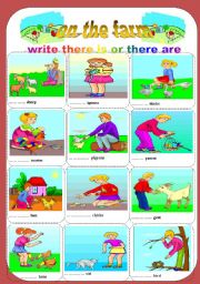 English Worksheet: on the farm