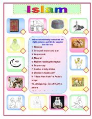 English Worksheet: Islam 