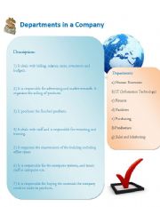 English Worksheet: Company Departments