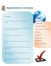 English worksheet: Company Departments