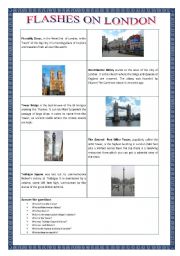 English Worksheet: FLASHES ON LONDON