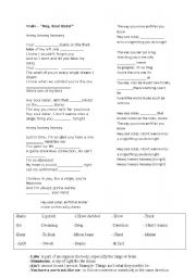English Worksheet: Train - Soul sister lyrics