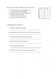 English Worksheet: tru false activity and comprehension questions for goldilocks fairytale