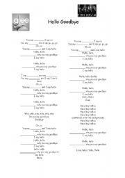 English Worksheet: Hello Goodbye Song 