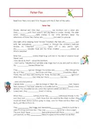 English Worksheet: Peter Pans story