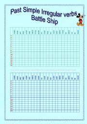 PAST SIMPLE IRREGULAR VERBS BATTLE SHIP GAME