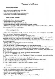 English worksheet: Two and a half men