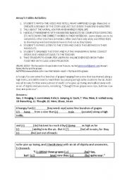 English Worksheet: Aesops fable - the fox and the grapes