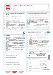 English Worksheet: present perfect exam