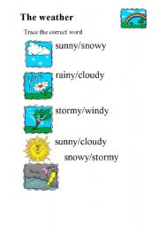 English worksheet: Weather