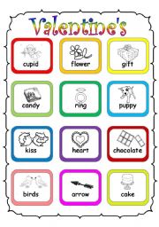 English Worksheet: Valentines pictionary