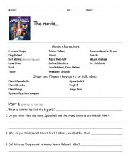 English worksheet: Spaceballs movie