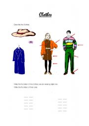 English worksheet: clothes