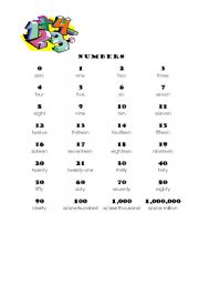 English worksheet:  Differentiated Numbers 20-100 Matching Exercise 