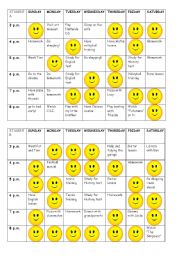 English Worksheet: WHAT ARE YOU DOING ON MONDAY?