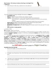 English Worksheet: Mark Haddon: The Curious Incident of the Dog in the Night-Time
