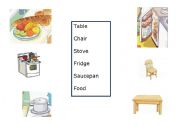 English Worksheet:  find Kitchen words