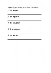 English Worksheet: reading and writing practice