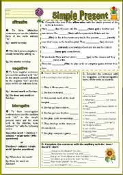 English Worksheet: Simple Present (06.02.12)