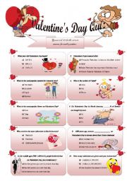 English Worksheet: Valentines Day Quiz