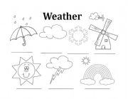 English Worksheet: Weather coloring in sheet
