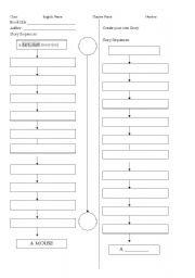 English worksheet: a dark dark tale story sequence including ans