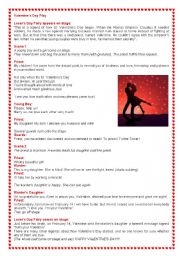 English Worksheet: Valentines Day Play