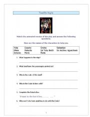 English Worksheet: Twelfth Night