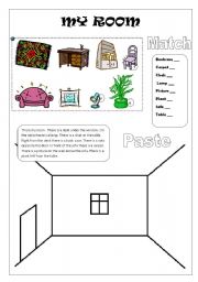 English Worksheet: My room