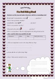 English Worksheet: Red Ridinghood3/3