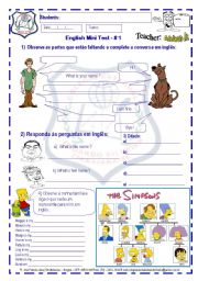 English Worksheet: Test 