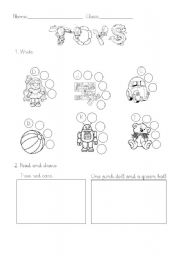 English Worksheet: Toys