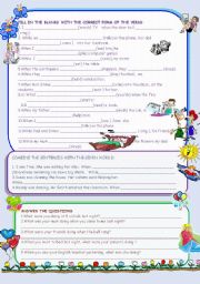 English Worksheet: PAST  CONTINUOUS
