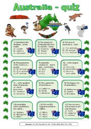 English Worksheet: Australia quiz