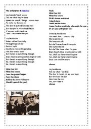 English Worksheet: Song: Unforgiven II by Metallica