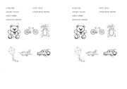 English Worksheet: Toys and colours