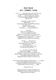 English Worksheet: Kid Rock - All Summer Long
