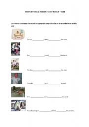 English worksheet: PREPOSITIONS  AND PRESENT CONTINUOUS TENSE (2 pages)