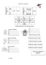 English Worksheet: Have got-Has got