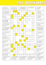 English Worksheet: Easy Crossword 8