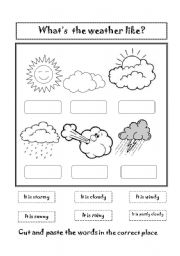 English Worksheet: Whats the weather like?