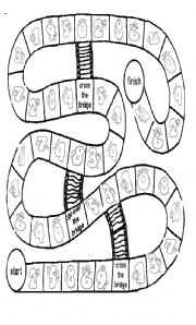 English Worksheet: BRIDGES NUMBERS GAME