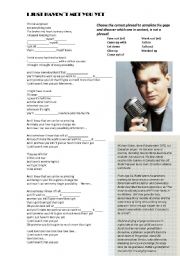 English Worksheet: SONG BY MICHAEL BUBL (Havent met you yet)