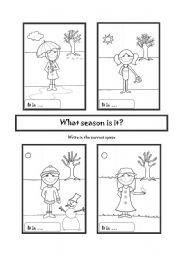 English Worksheet: What season is it?