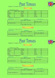 English worksheet: Past tenses