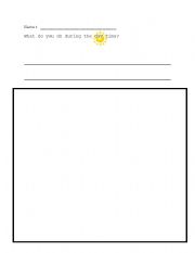 English Worksheet: Day and Night Activities