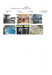 English Worksheet: Places