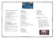 English Worksheet: song activity - paradise