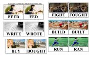 English Worksheet: IRREGULAR VERBS - BASE AND PAST FORM - MEMORY GAME set 2