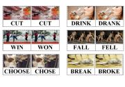 English Worksheet: IRREGULAR VERBS - BASE AND PAST FORM - MEMORY GAME set 3